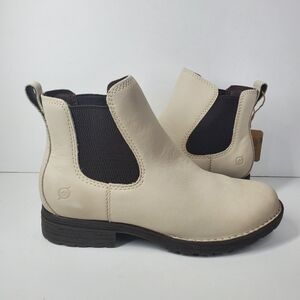 New Born Cove Cream White Leather Chelsea Boots